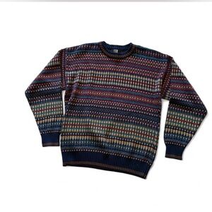 90s vintage TSR multicolored knit pullover sweater